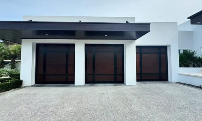 Modern Wood Garage Door Example